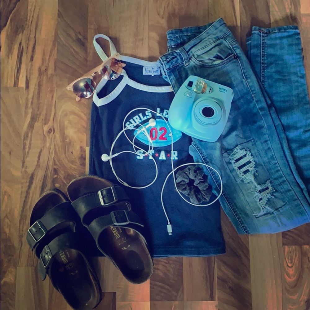 Navy blue tank top